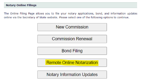 notary online filings